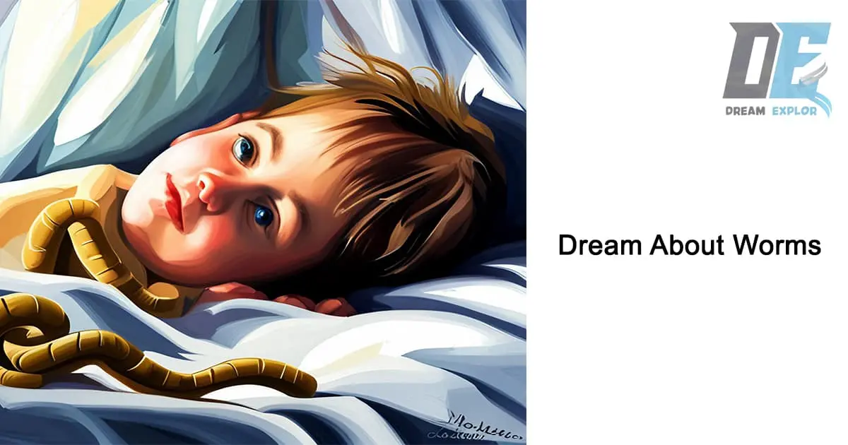 A boy is dreaming about worms in his bed while he was sleeping