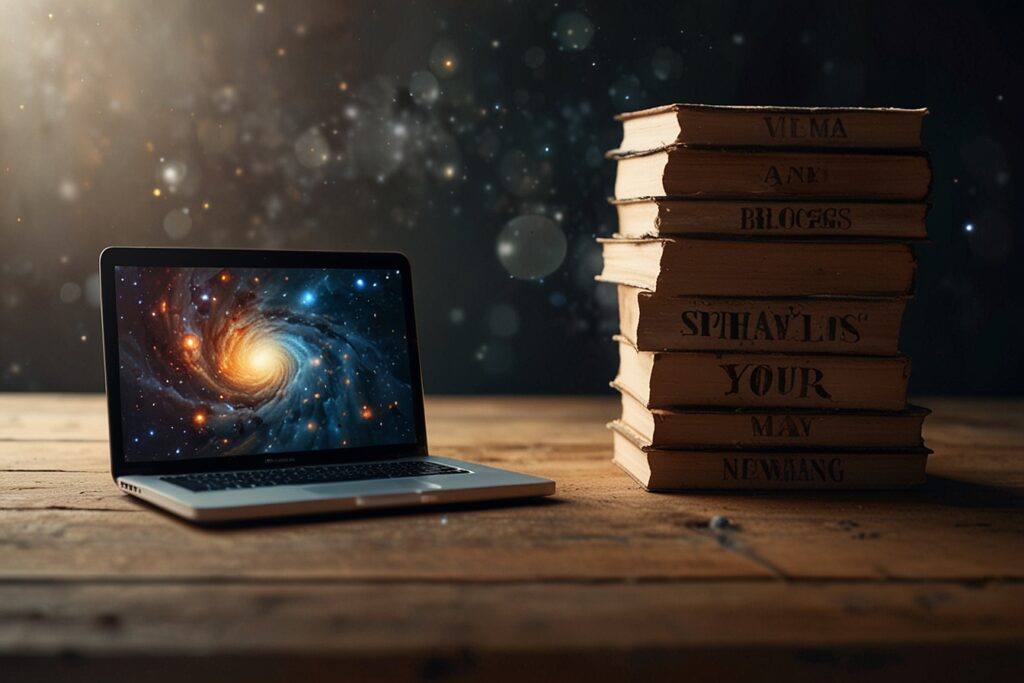 A laptop and some Dream dictionary on the table to analyze the dream in dream meaning